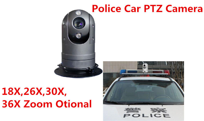 Vehicle Mounted Police Car PTZ Camera System 36X Dome Infrared Waterproof