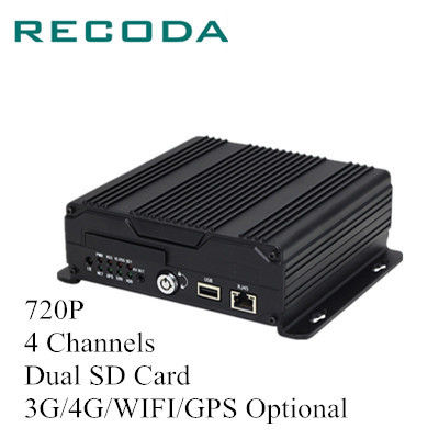 Dual SD Card Car Dvr Video Recorder 720P 4Ch 4G/WIFI/GPS Mobile Vehicle Application